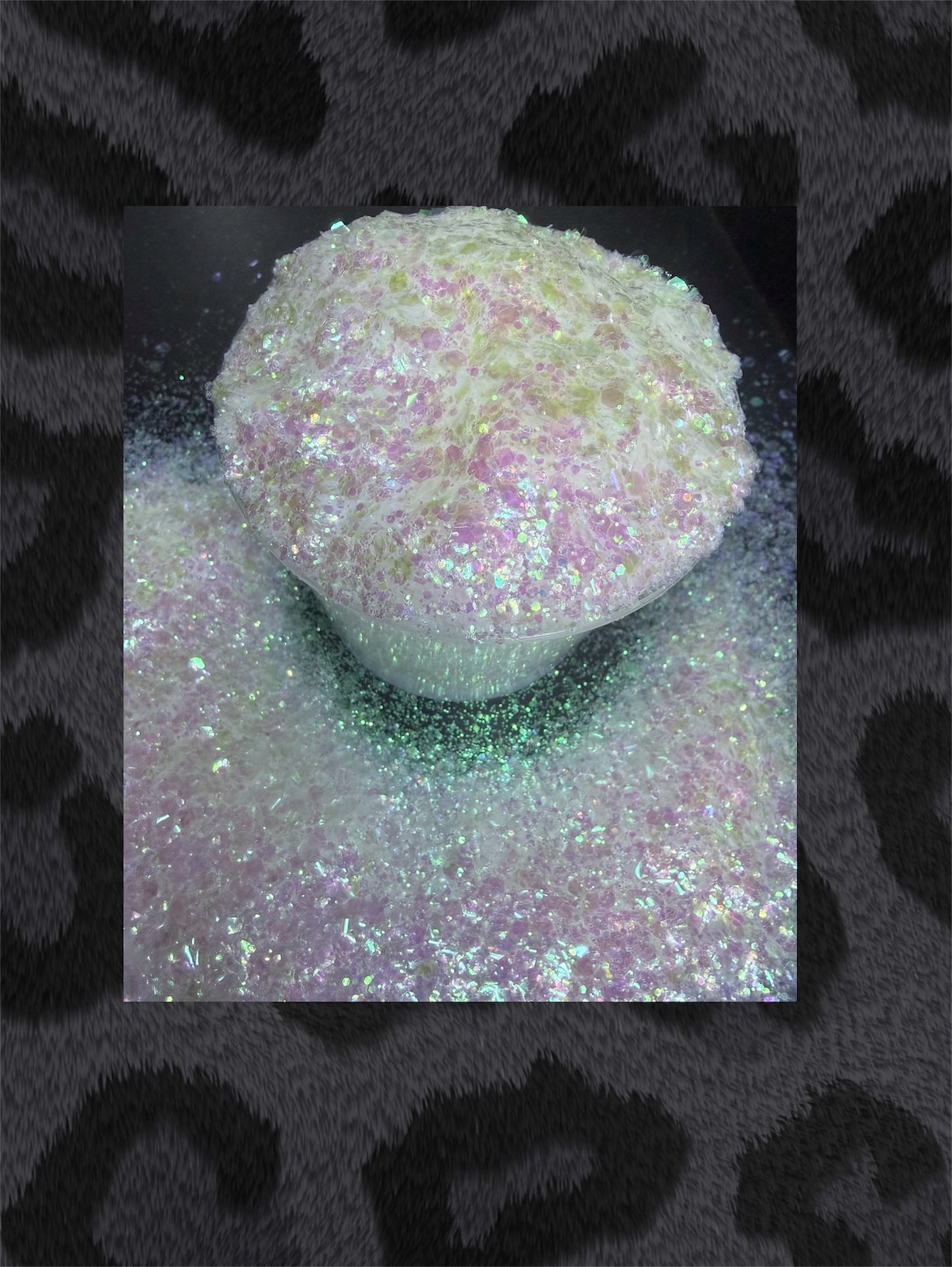 Unicorn Halo|Chunky Mix White/pink Iridescent Glitter