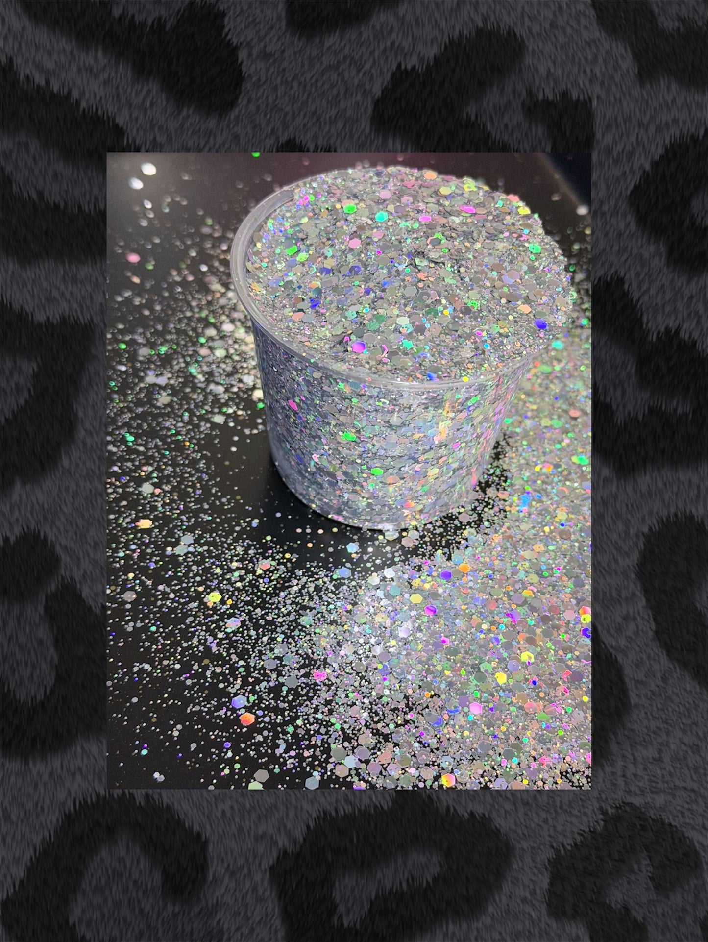 Starlight Prism|Chunky Mix Silver Iridescent Glitter