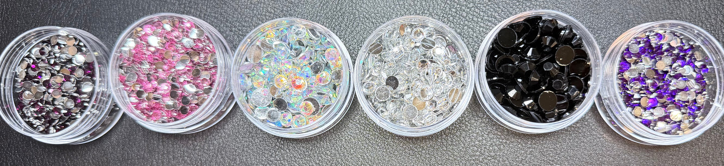 Midnight Luxe Glass Rhinestone Jar Set (6-Piece Starter Kit) LIMITED STOCK