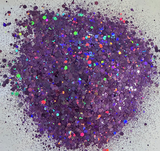 Moonlit Lavender|Chunky Mix Purple Iridescent Glitter